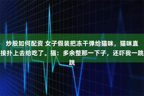 炒股如何配资 女子假装把冻干弹给猫咪，猫咪直接扑上去给吃了。猫：多余整那一下子，还吓我一跳